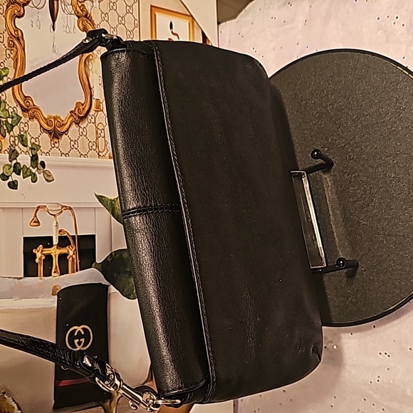 Coach Ashley Black Leather Wristlet/Clutch Pouch